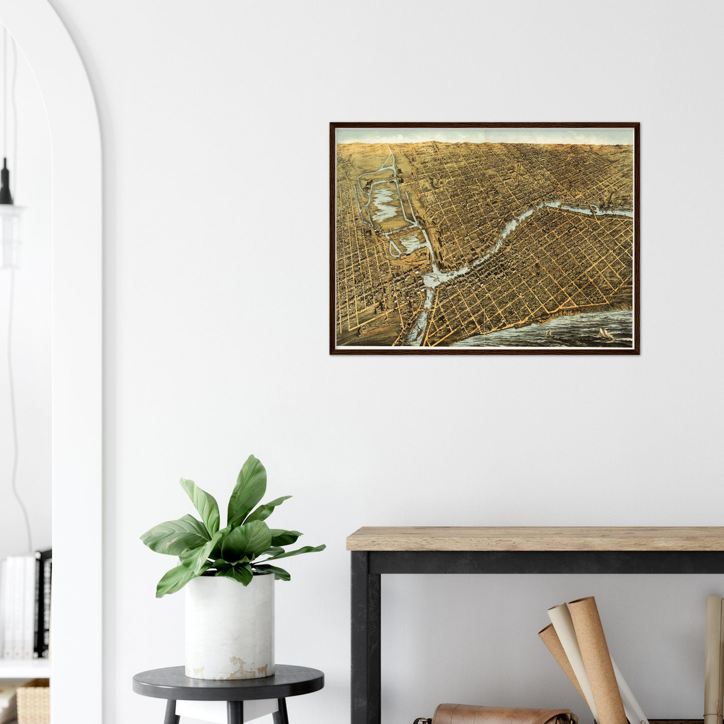 Historical city map  Test product horizontal 3 sizes