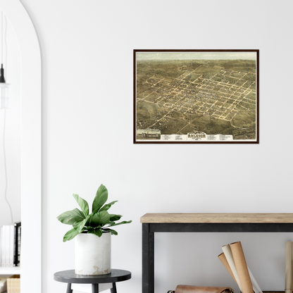 Historical city map  Test product horizontal 3 sizes