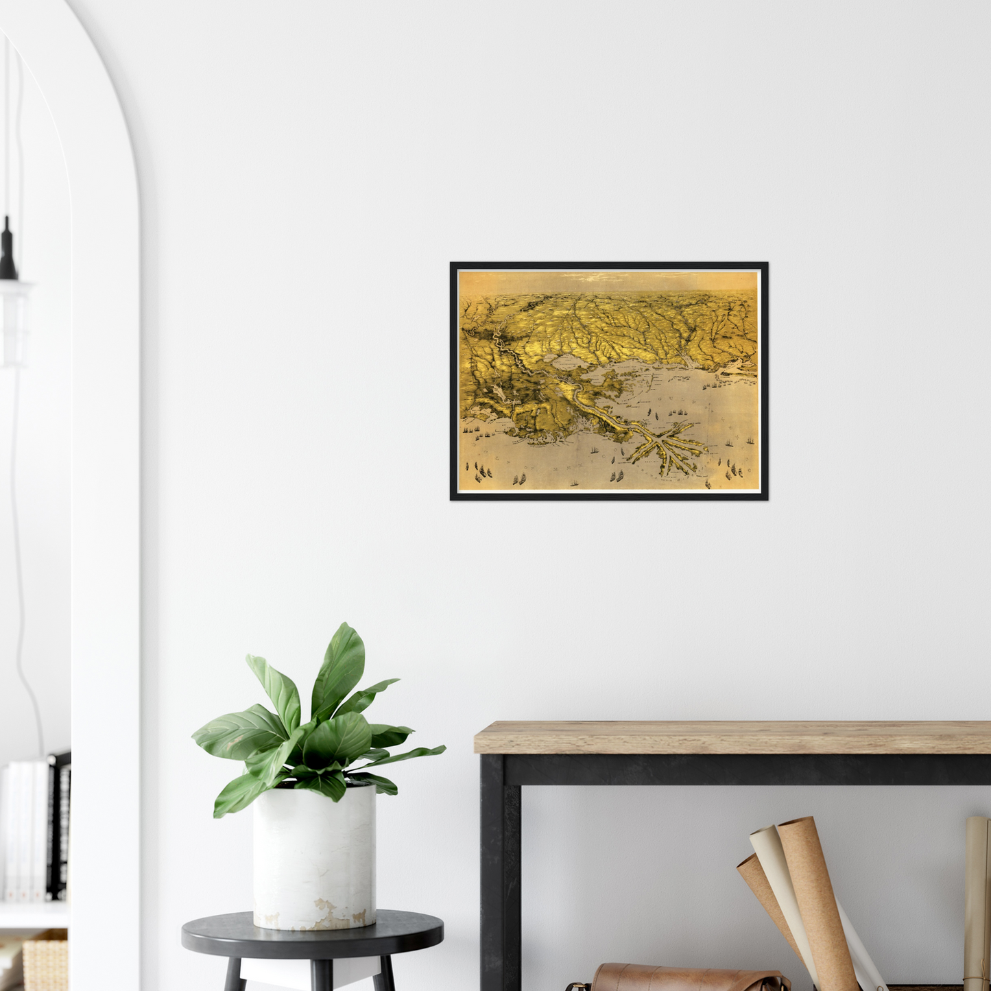 Historical city map  Test product horizontal 3 sizes