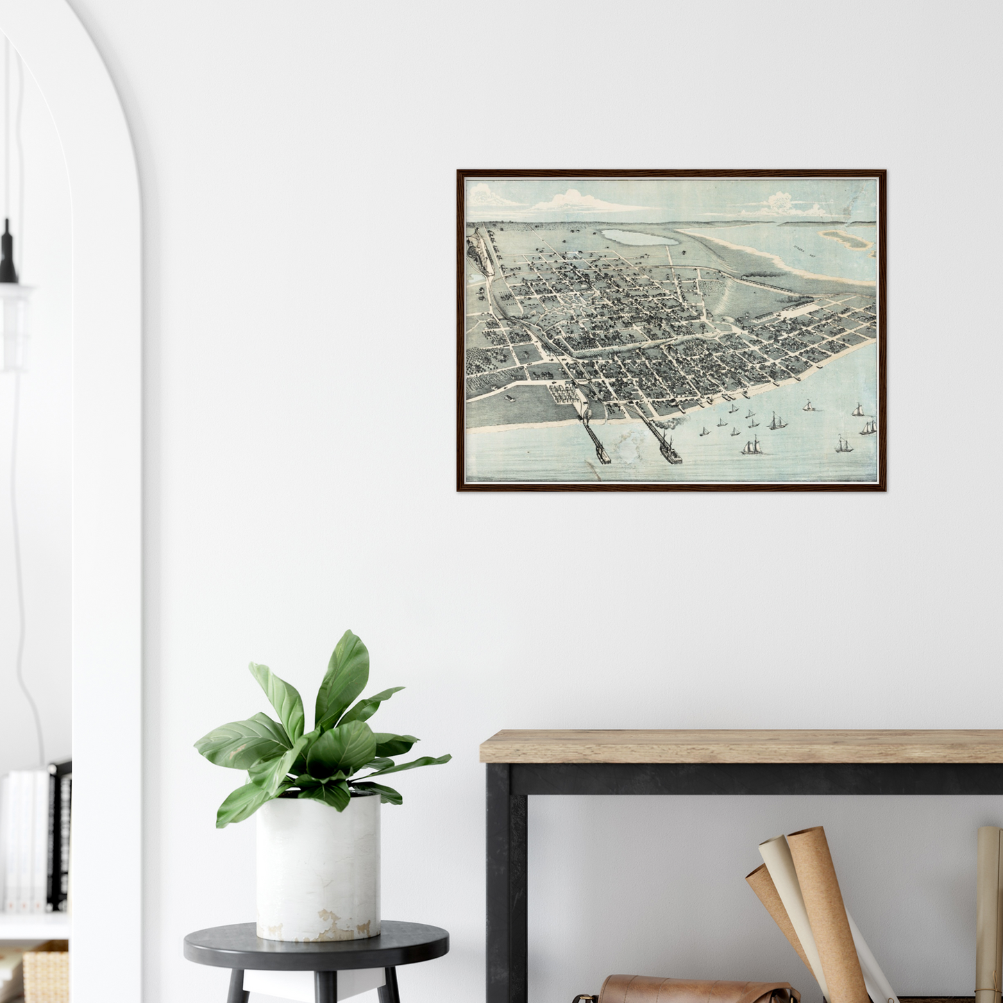 Historical city map  Test product horizontal 3 sizes