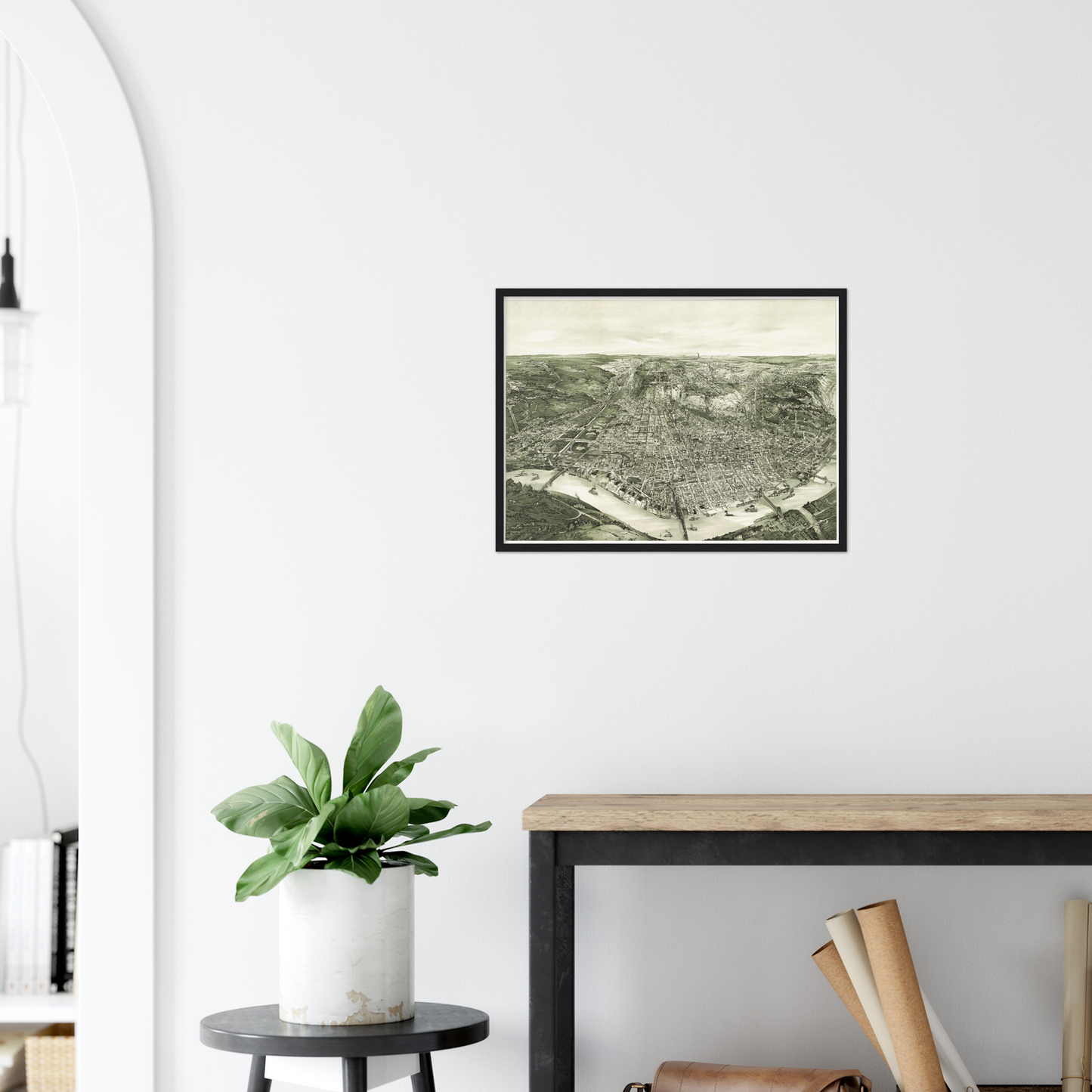 Historical city map  Test product horizontal 3 sizes