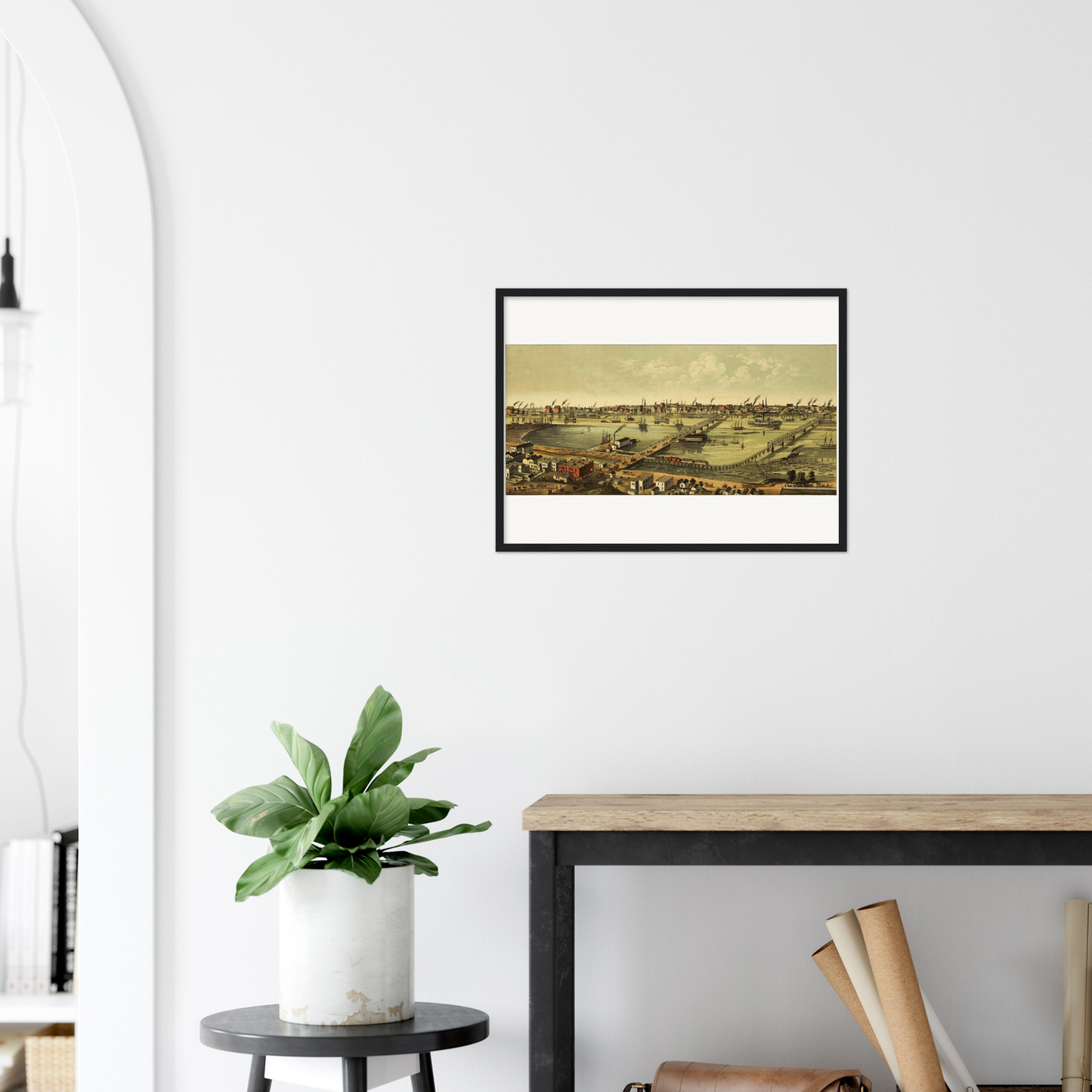 Historical city map  Test product horizontal 3 sizes