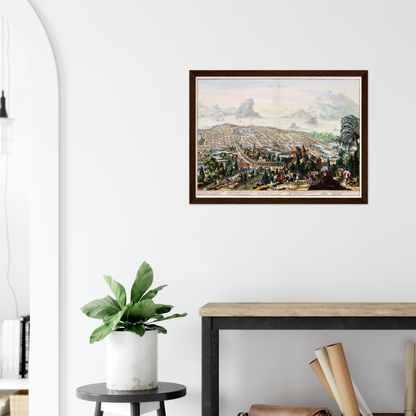 Historical city map  Test product horizontal 3 sizes