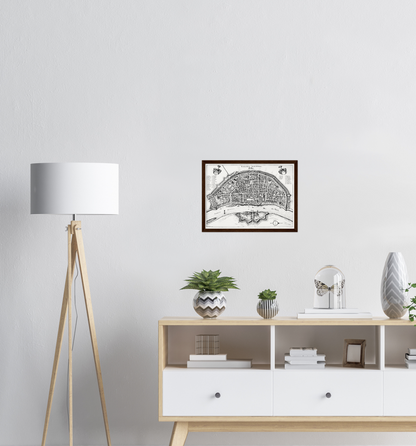 Historical city map  Test product horizontal 3 sizes