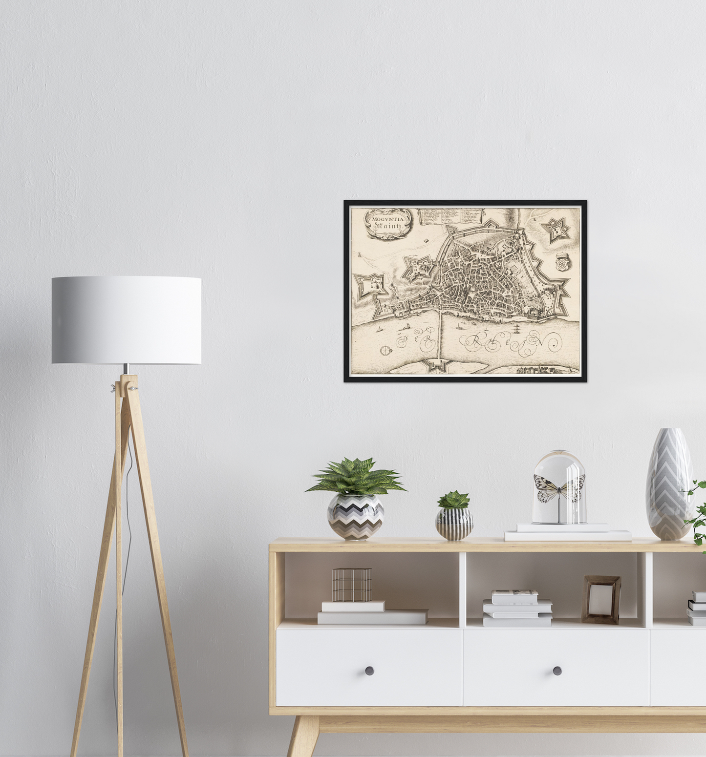 Historischer Stadtplan Mainz um 1670