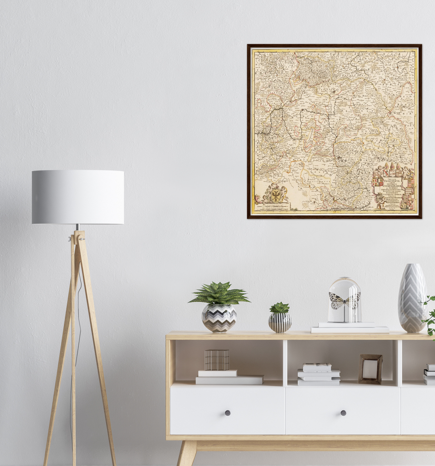 Historische Landkarte Franken um 1698