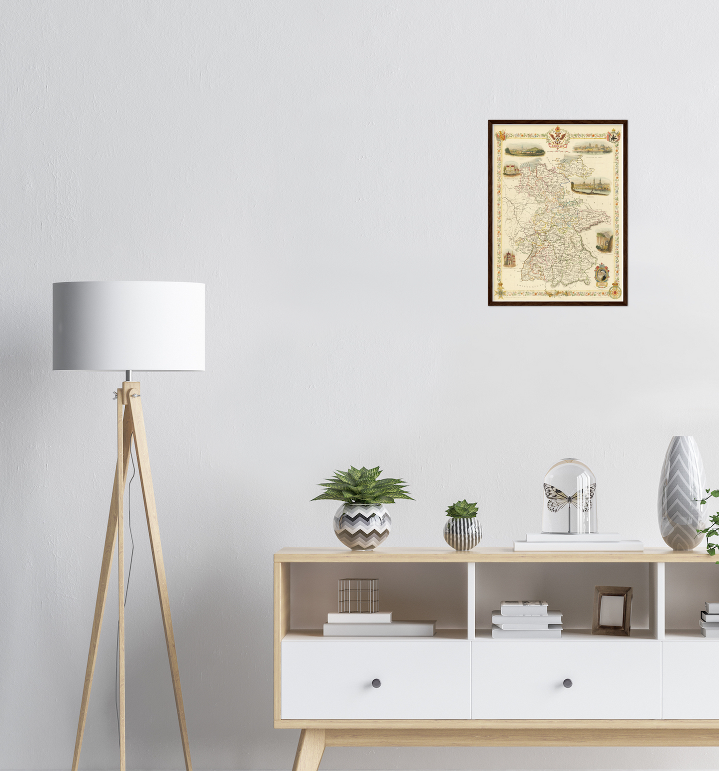 Historische Landkarte Deutschland um 1851