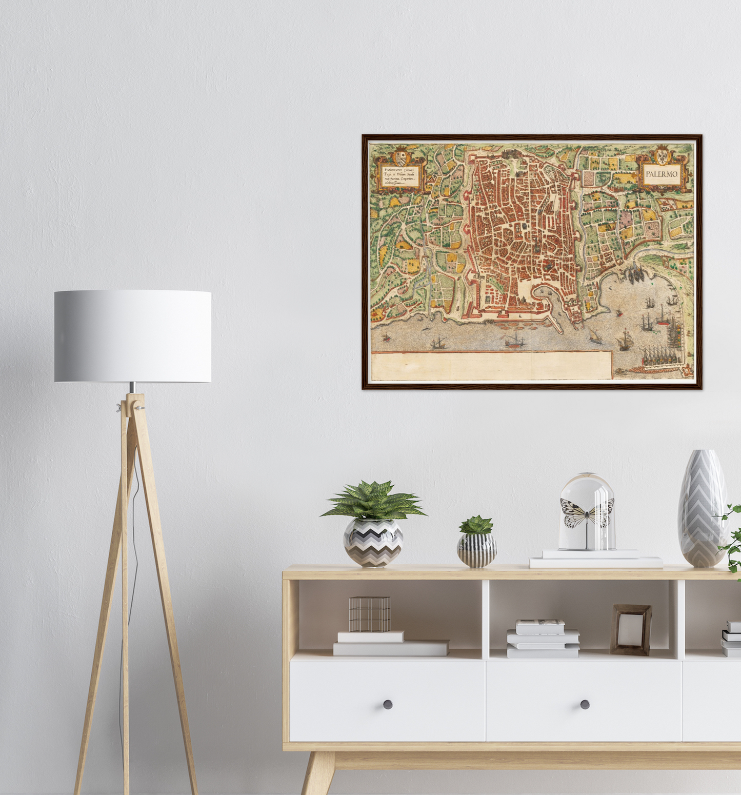 Historischer Stadtplan Palermo um 1592