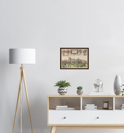 Historical city map  Test product horizontal 3 sizes