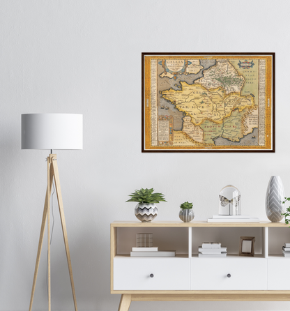 Historische Landkarte Historisches Gallien um 1609