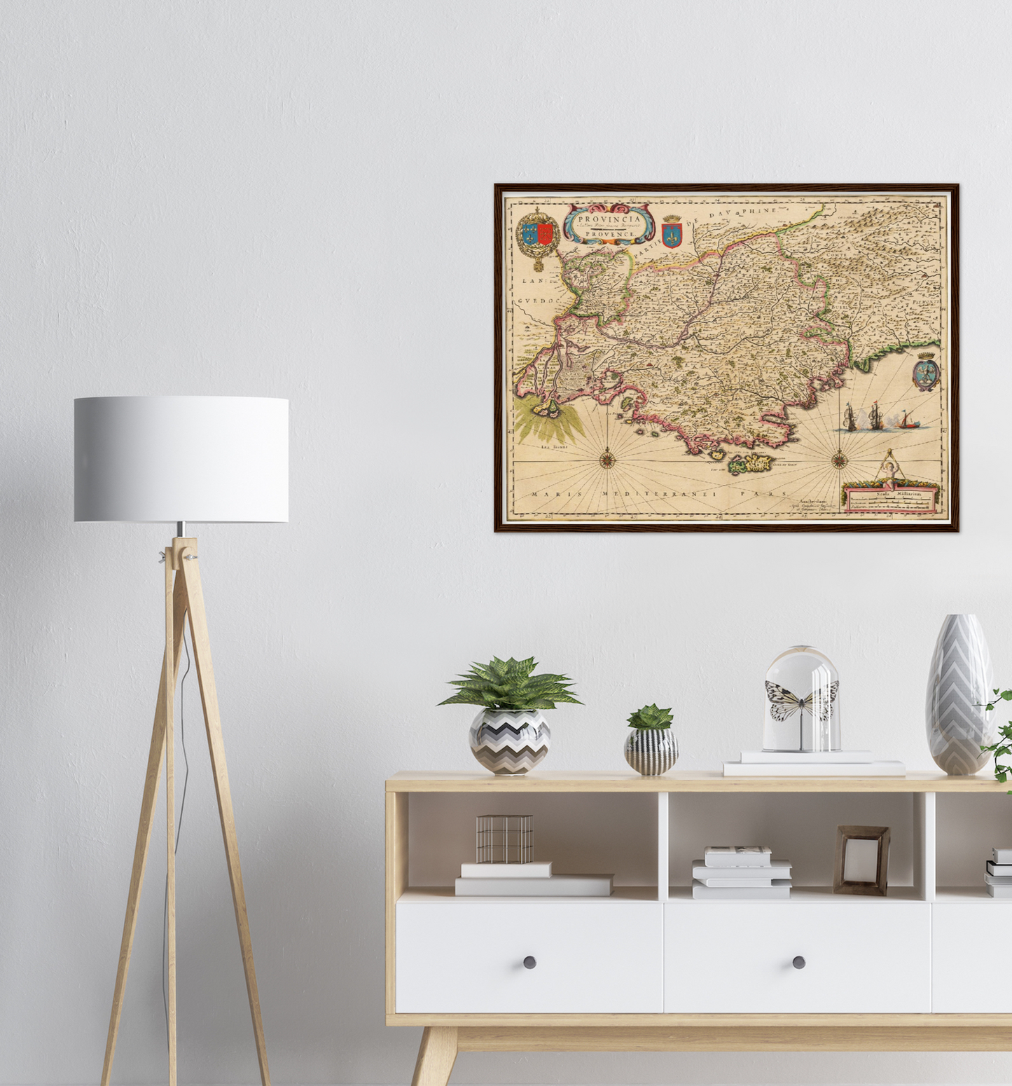 Historische Landkarte Provence um 1635