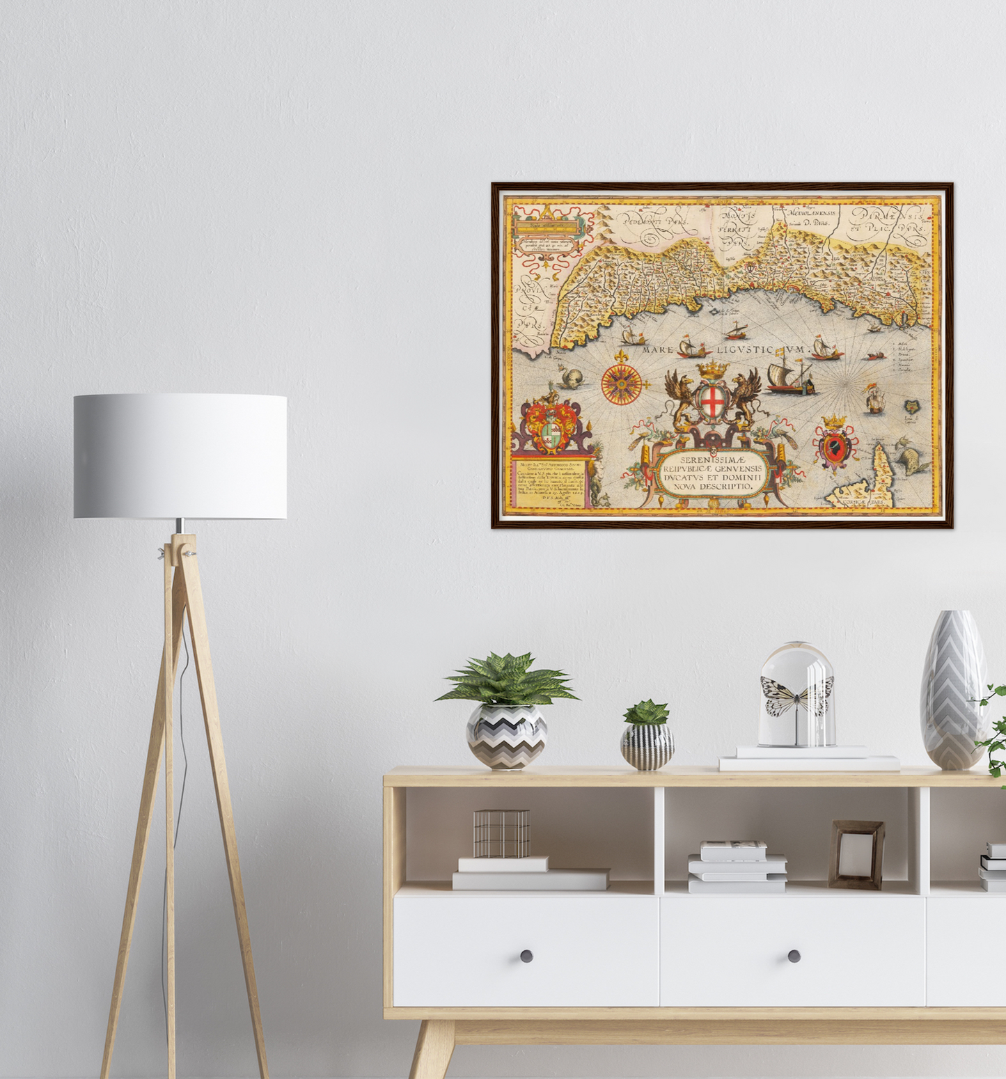 Historische Landkarte Ligurien um 1609