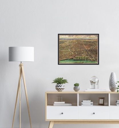 Historical city map  Test product horizontal 3 sizes