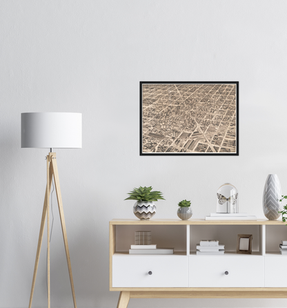 Historical city map  Test product horizontal 3 sizes