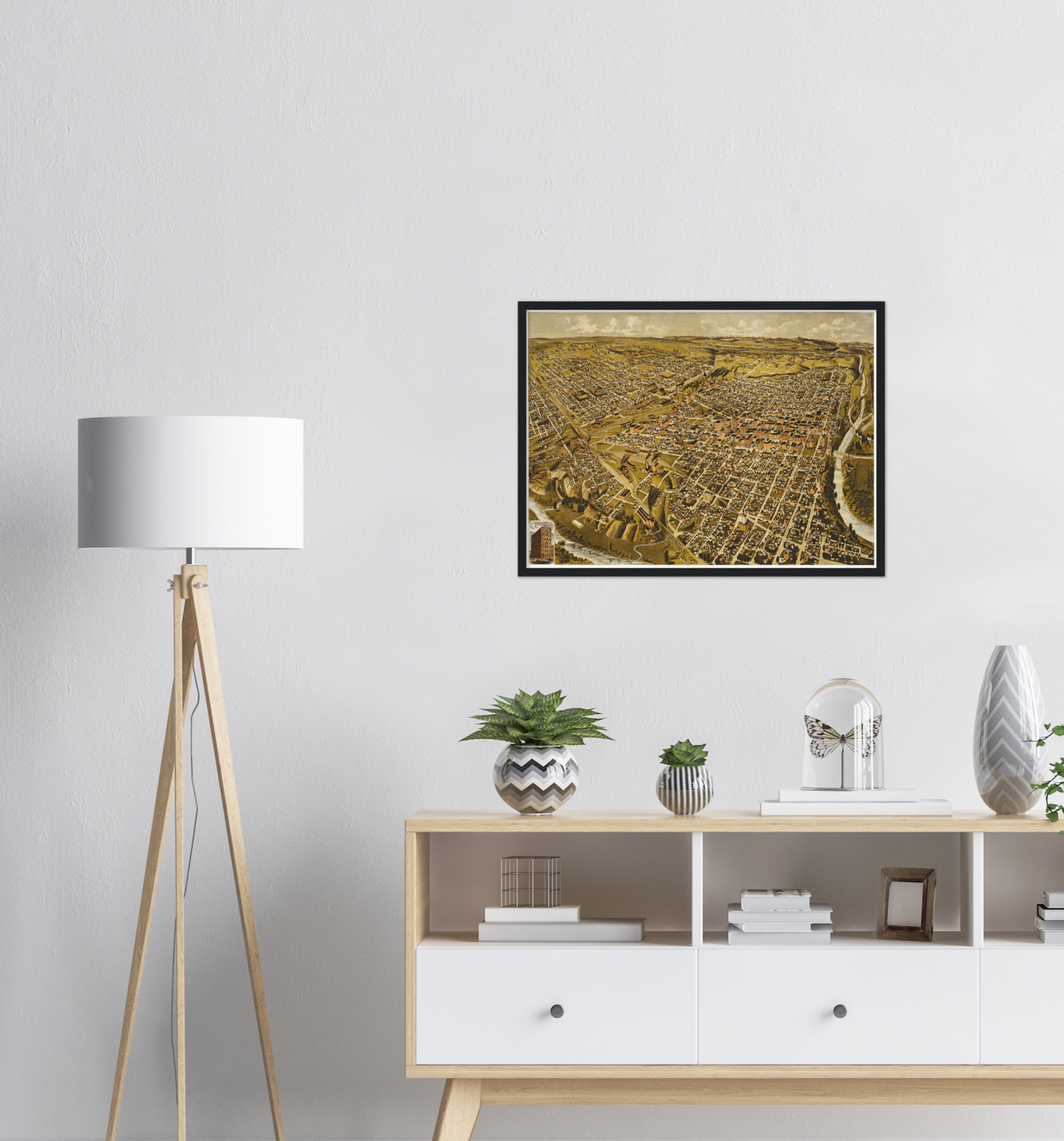 Historical city map  Test product horizontal 3 sizes