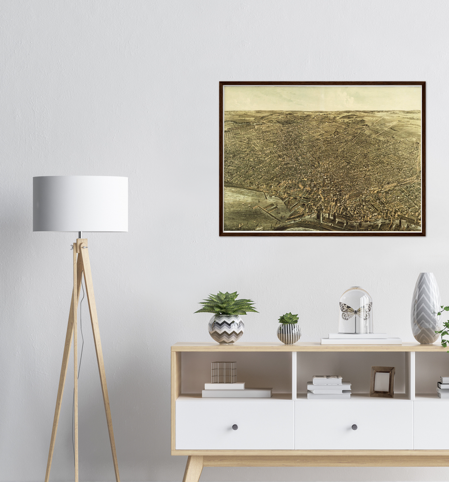 Historische Stadtansicht Buffalo um 1880