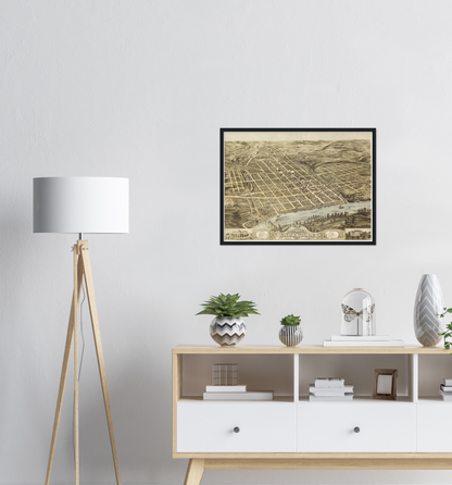 Historical city map  Test product horizontal 3 sizes