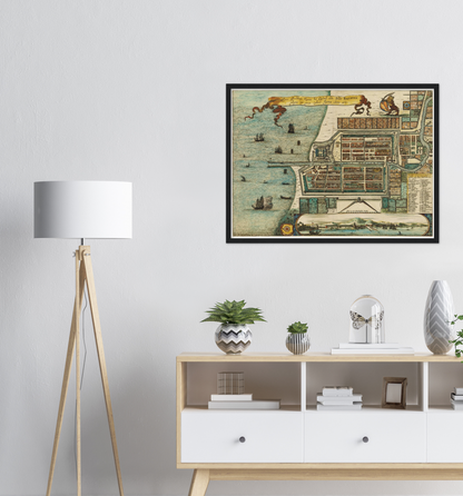 Historical city map  Test product horizontal 3 sizes