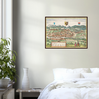 Historical city map  Test product horizontal 3 sizes