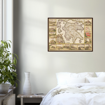 Historical city map  Test product horizontal 3 sizes
