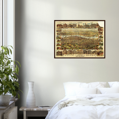 Historical city map  Test product horizontal 3 sizes