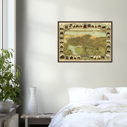 Historical city map  Test product horizontal 3 sizes