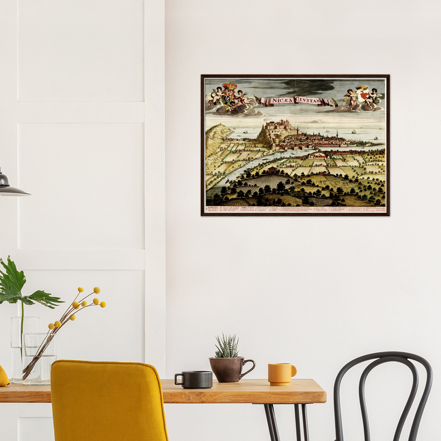 Historischer Stadtansicht Nizza um 1700