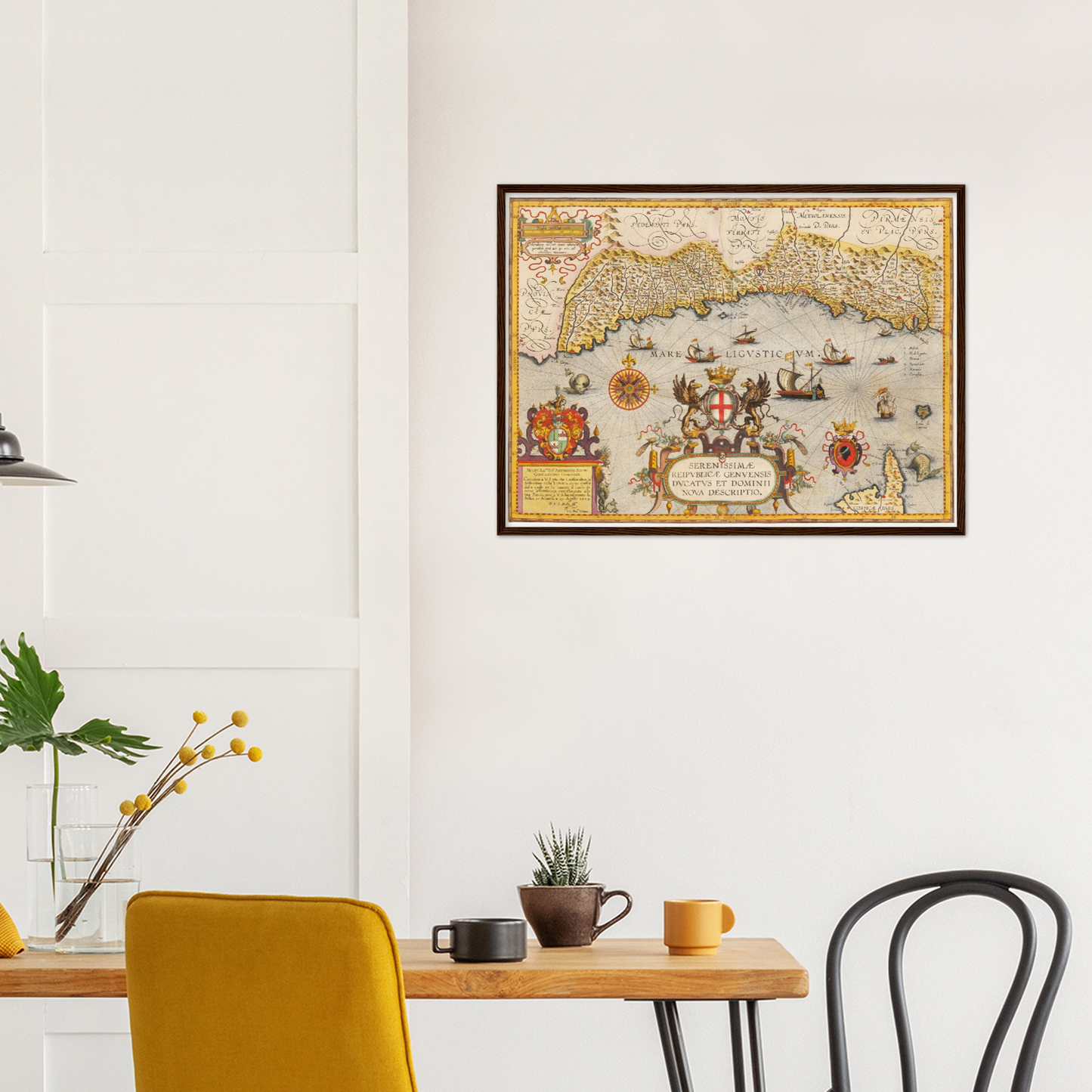 Historische Landkarte Ligurien um 1609