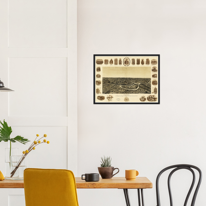 Historical city map  Test product horizontal 3 sizes