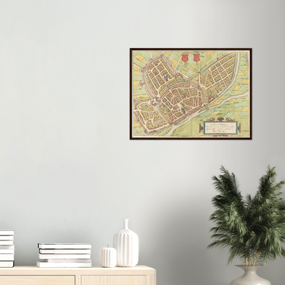 Historischer Stadtplan Wesel um 1592