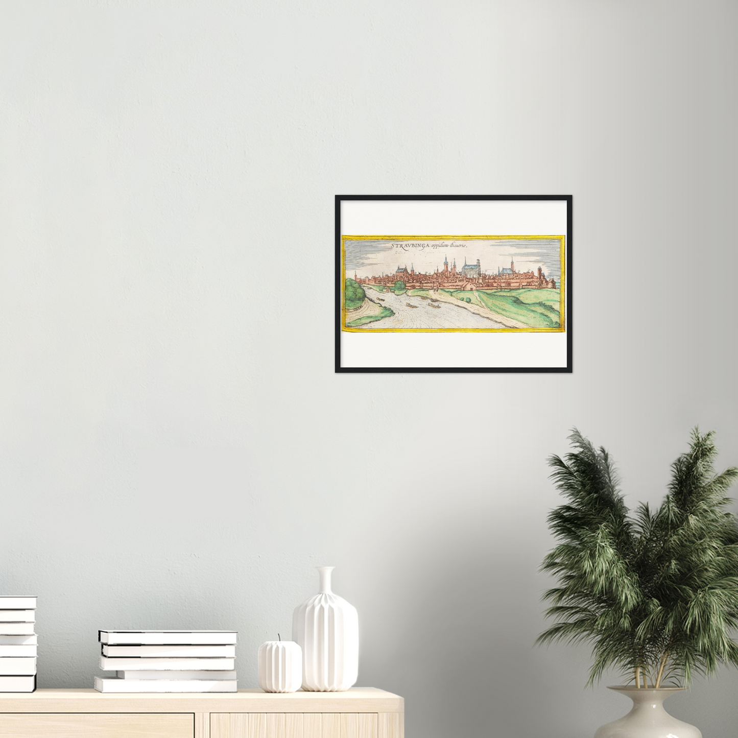 Historische Stadtansicht Straubing um 1570