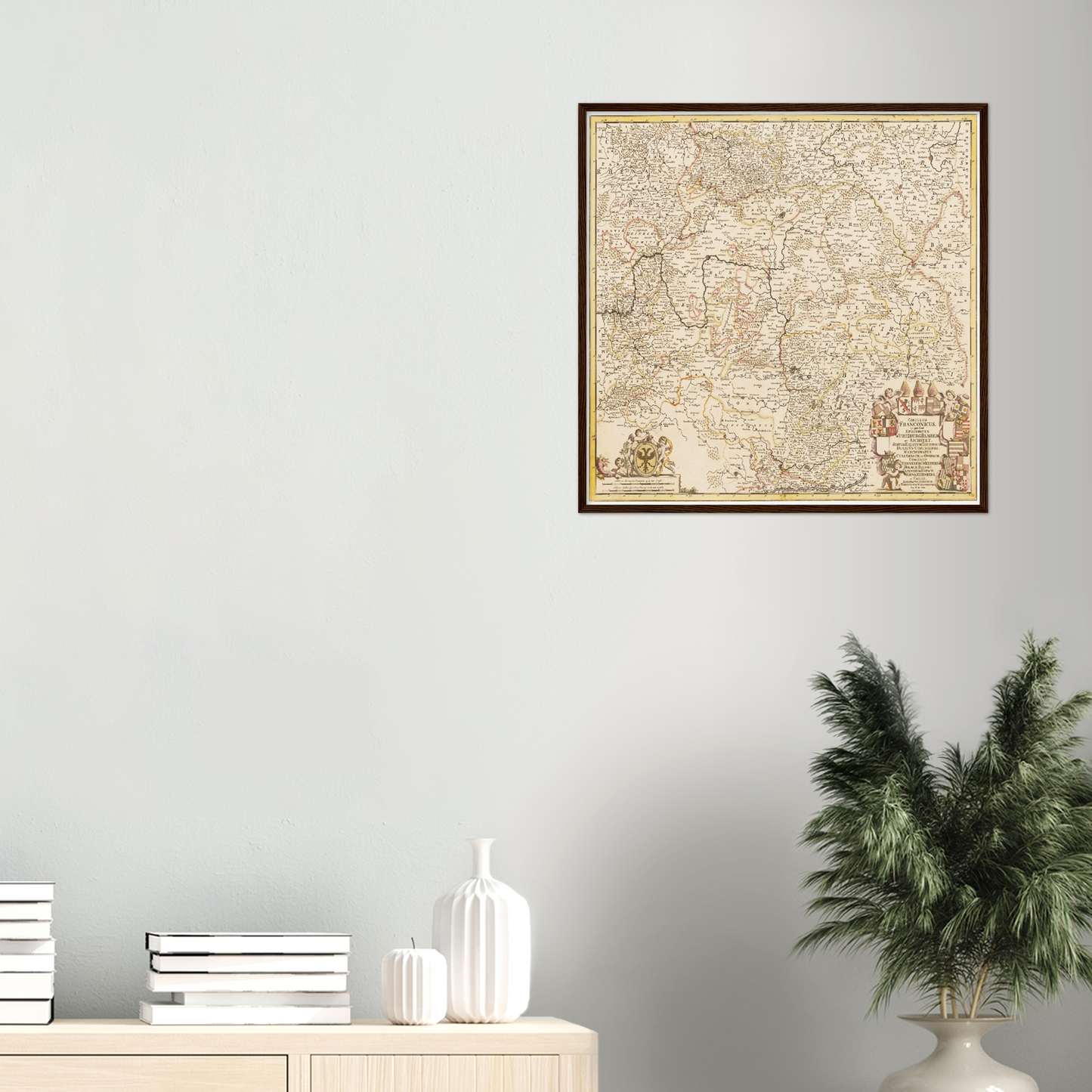 Historische Landkarte Franken um 1698