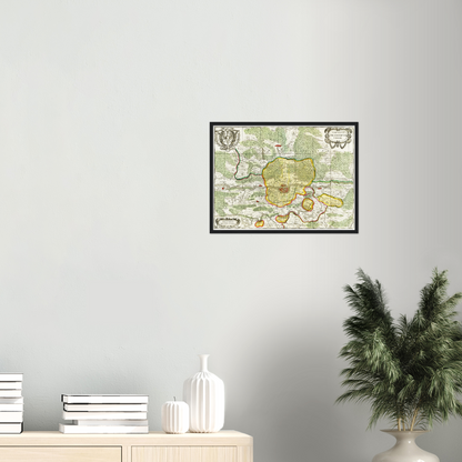 Historical city map  Test product horizontal 3 sizes