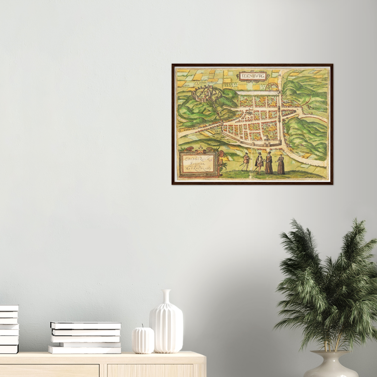 Historischer Stadtansicht Edinburgh um 1580