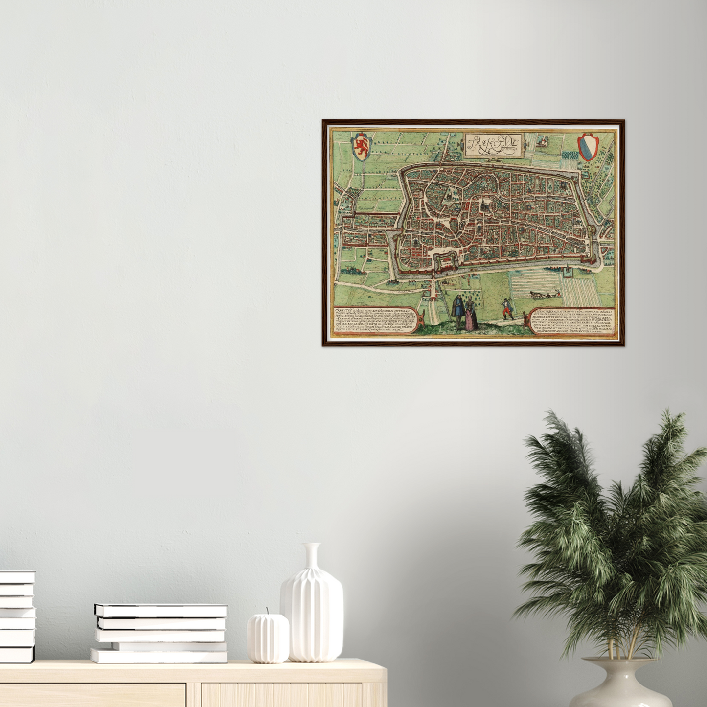 Historical city map  Test product horizontal 3 sizes