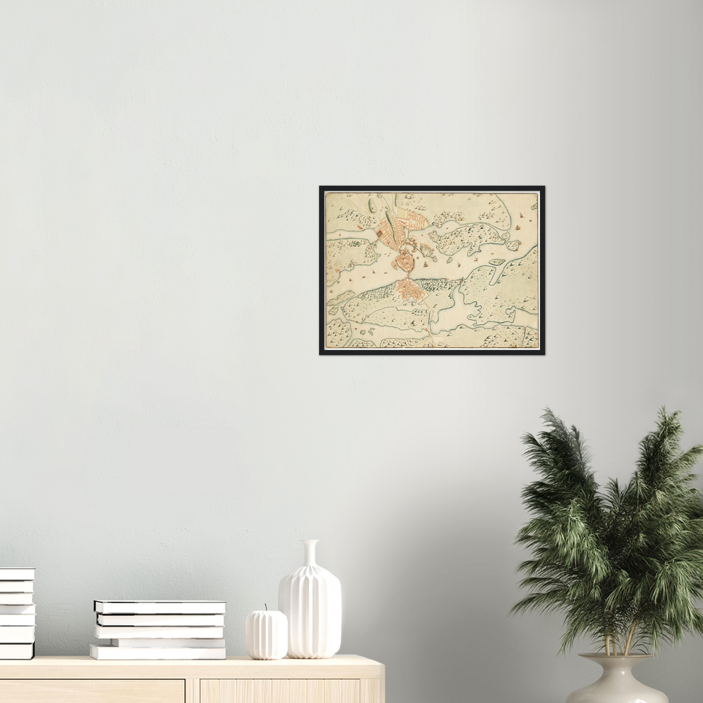 Historical city map  Test product horizontal 3 sizes