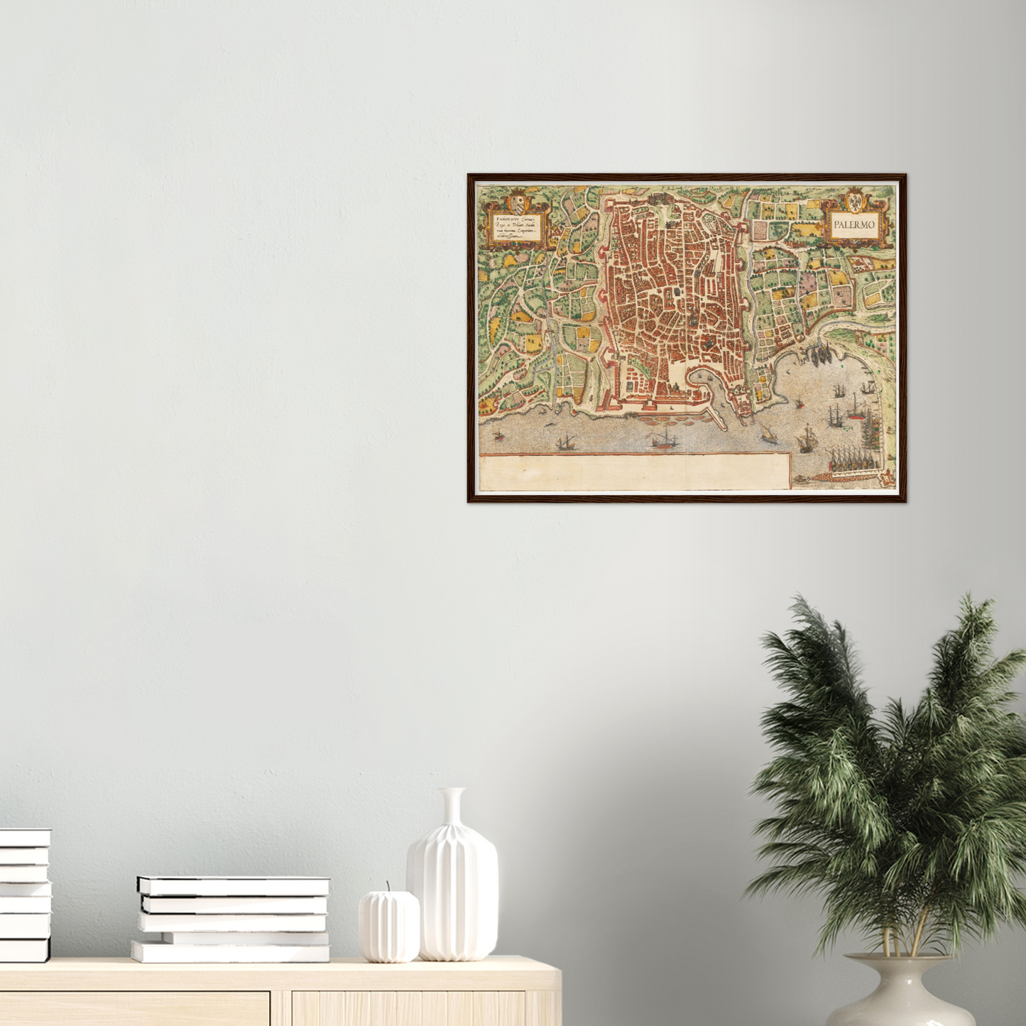 Historischer Stadtplan Palermo um 1592