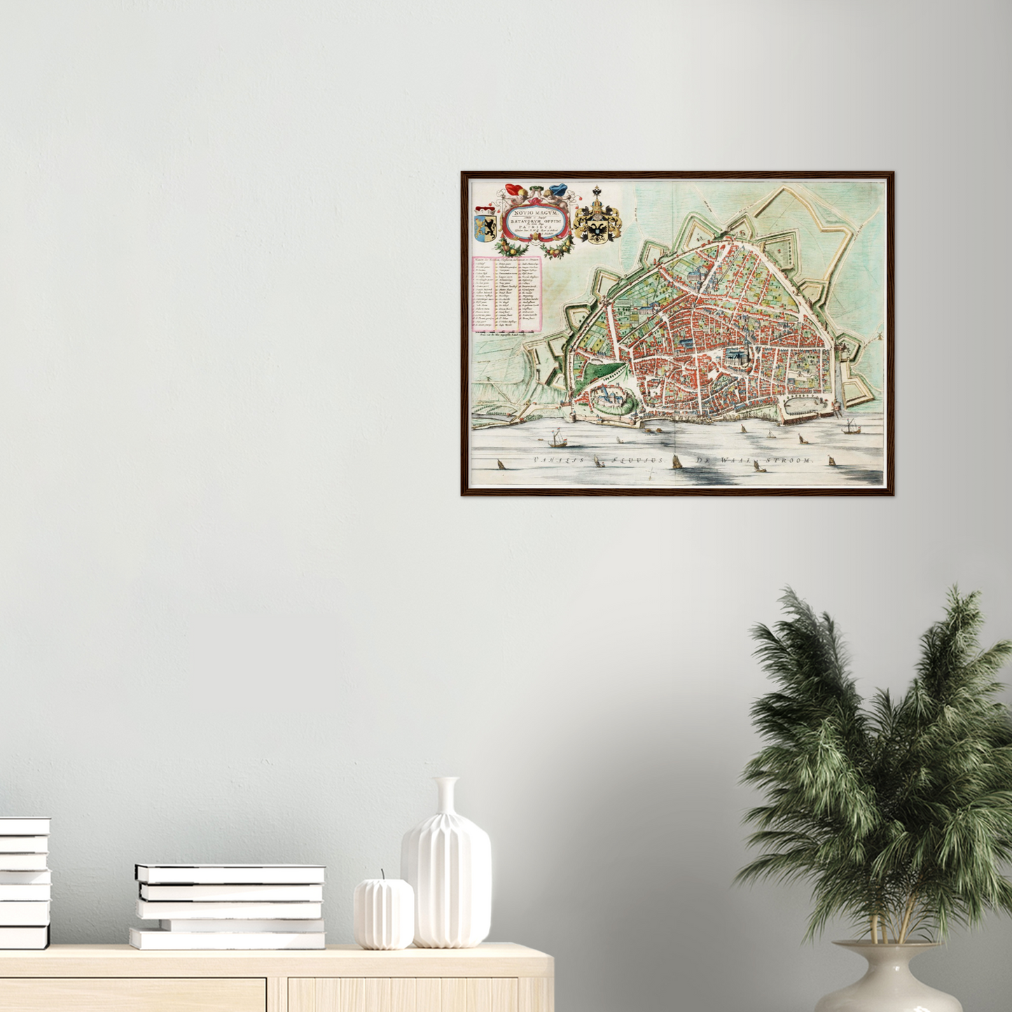 Historischer Stadtplan Nijmegen um 1649