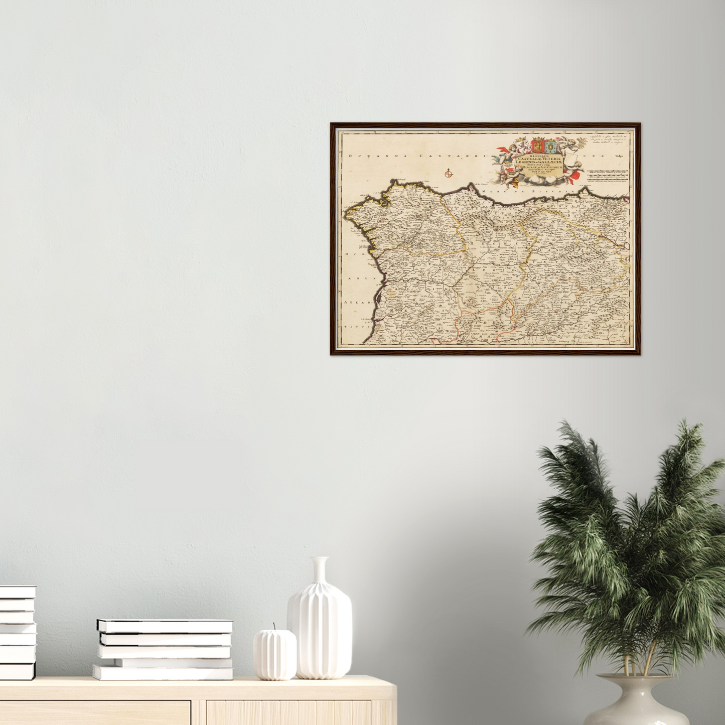Historische Landkarte Galicien um 1698