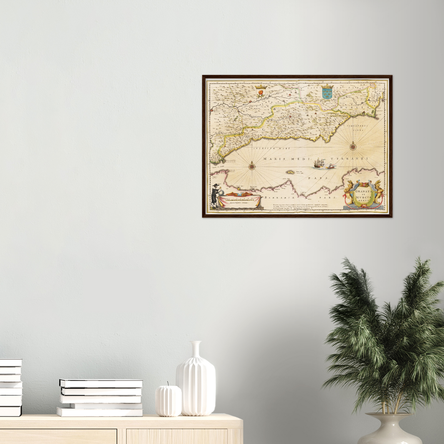 Historische Landkarte Murcia & Granada um 1635