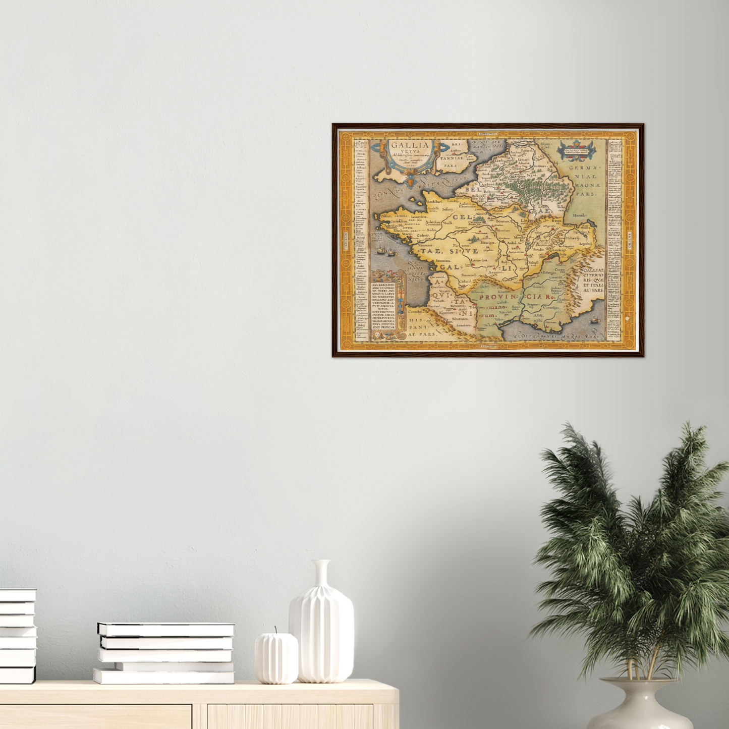 Historische Landkarte Historisches Gallien um 1609