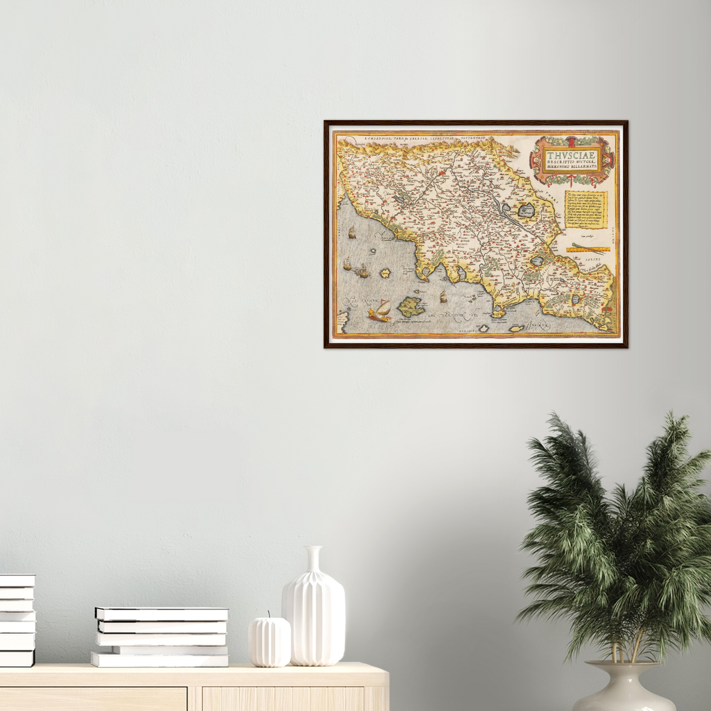 Historische Landkarte Toskana um 1609