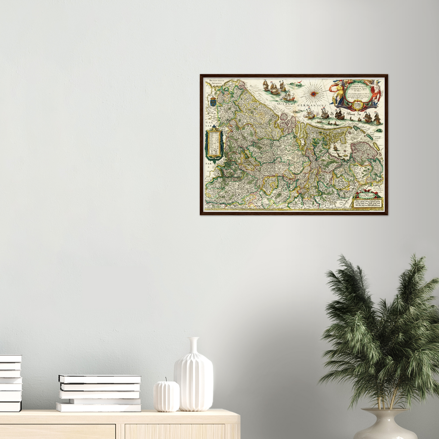 Historische Landkarte Niederlande um 1647