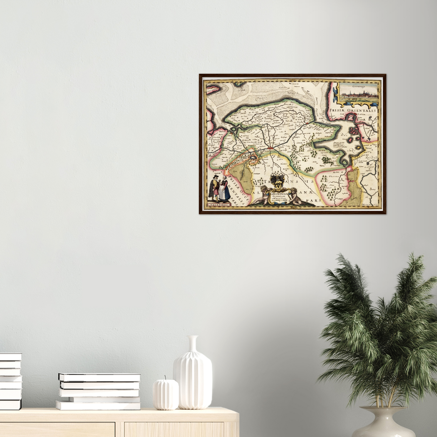 Historische Landkarte Provinz Groningen um 1617