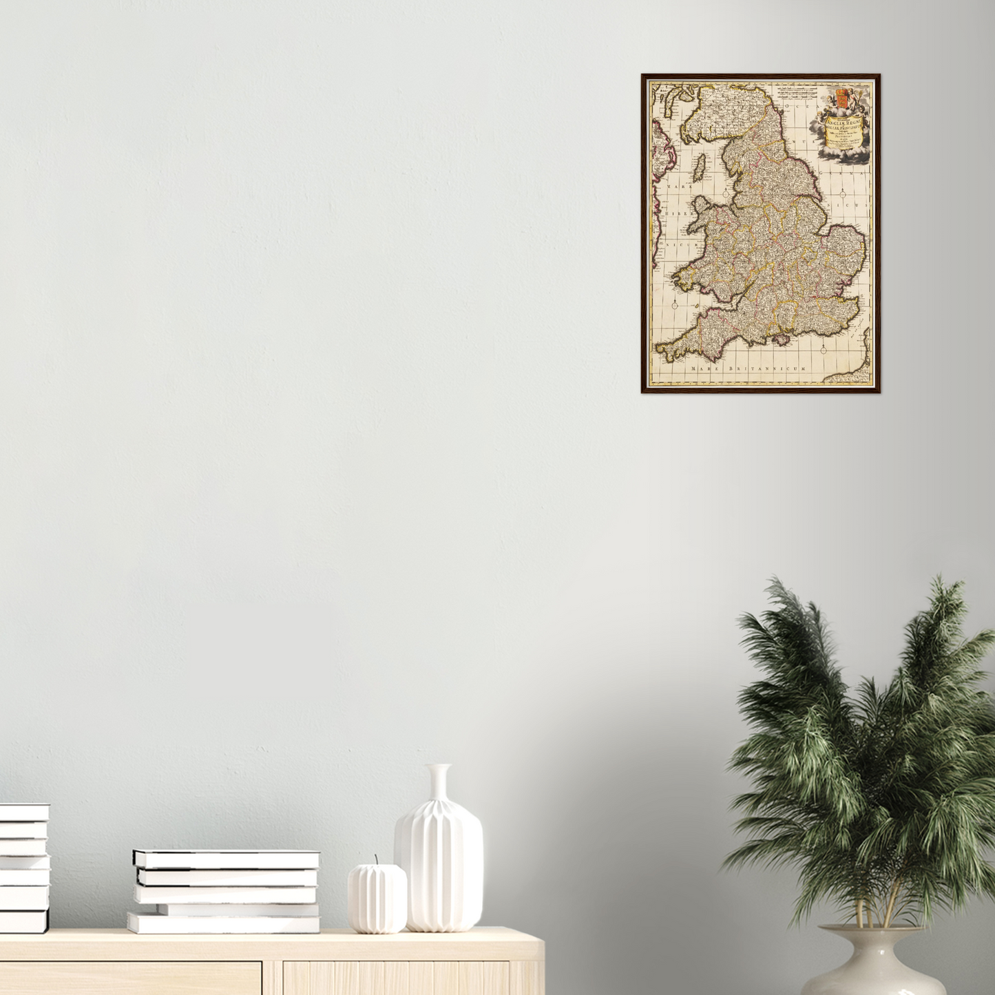 Historische Landkarte England um 1698