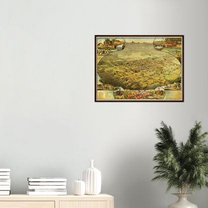 Historical city map  Test product horizontal 3 sizes