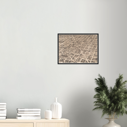 Historical city map  Test product horizontal 3 sizes