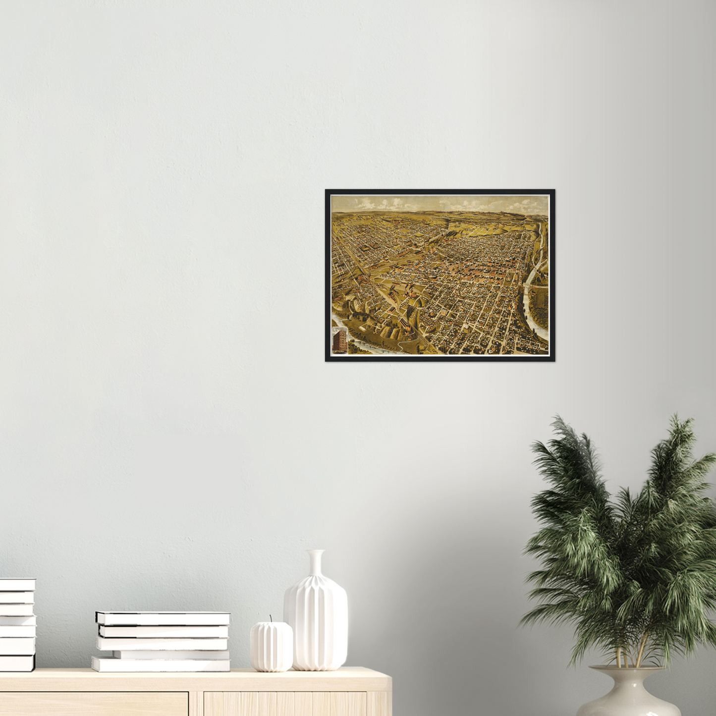 Historical city map  Test product horizontal 3 sizes