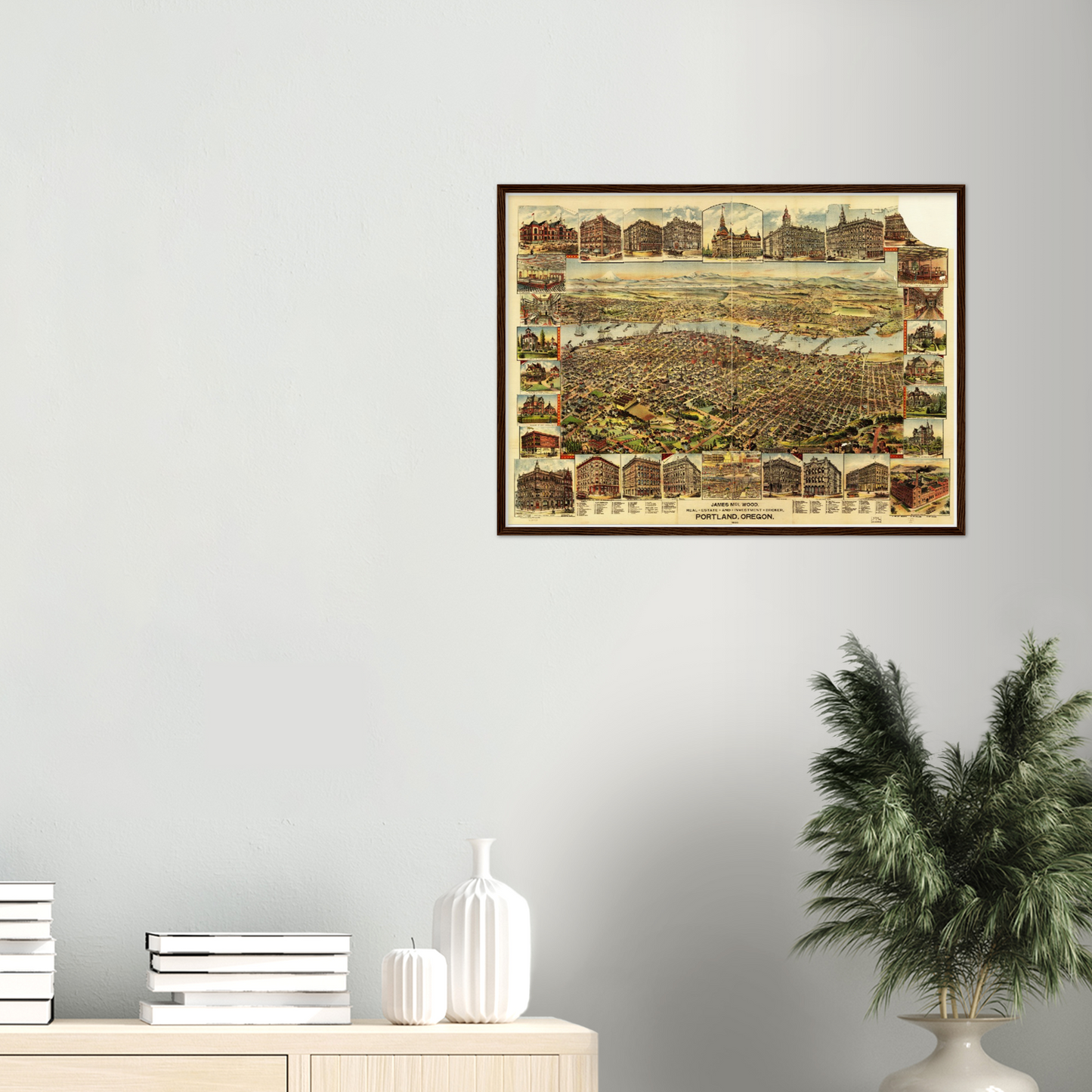Historical city map  Test product horizontal 3 sizes