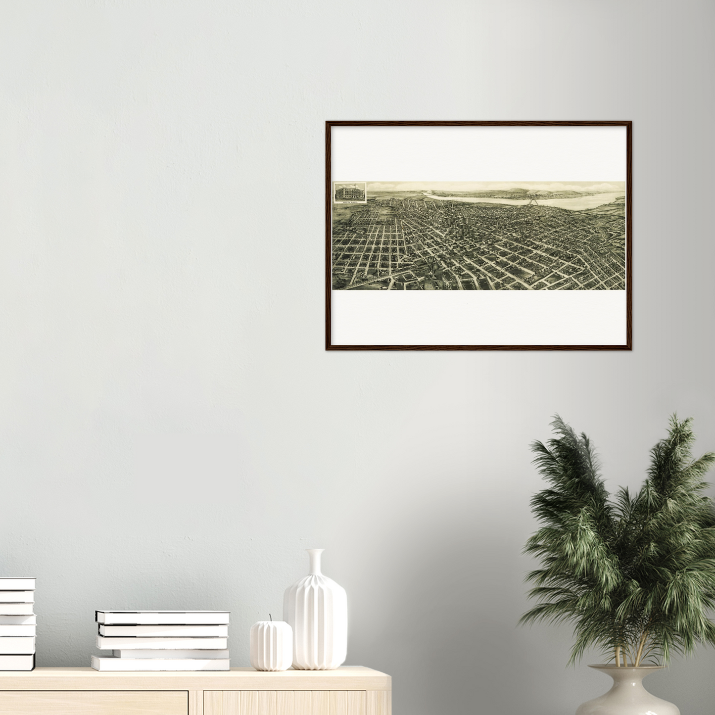 Historical city map  Test product horizontal 3 sizes